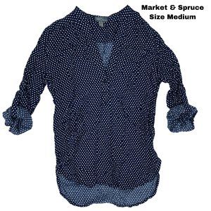 MARKET & SPRUCE Colibri Polka Dot Print Top - Stitch Fix
